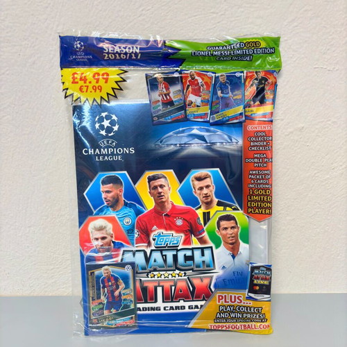 Topps Match Attax Champions League 2016/17 album new with Messi Limited Edition card