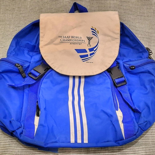 Adidas IAAF Athens '97 backpack used, collectible