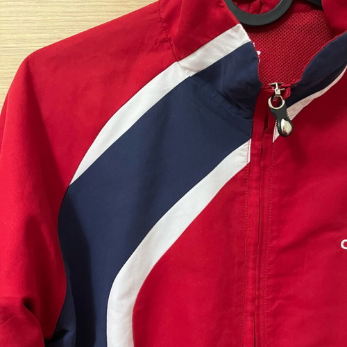 Adidas windbreaker jacket new, size 14 years, blue and red