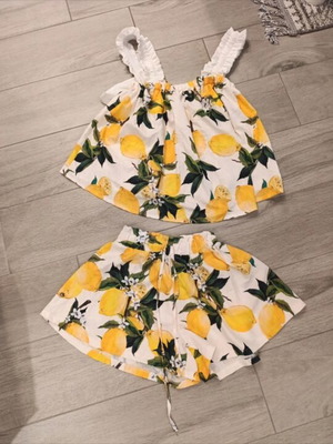 Lemon print women's set new, one size fits large