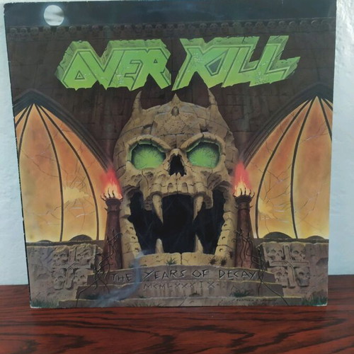 Overkill The Years Of Decay Vinyl LP album used, metal