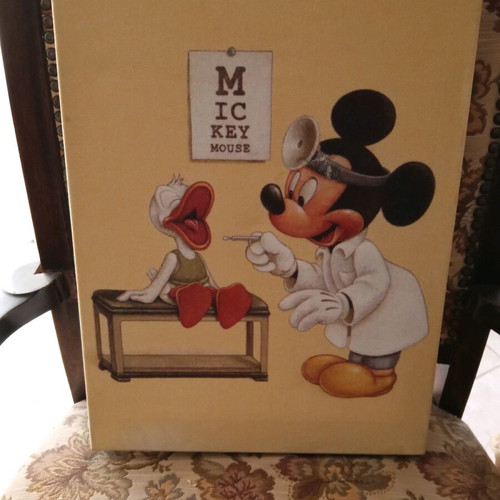 Mickey Mouse children's frame used, collectible 30x40