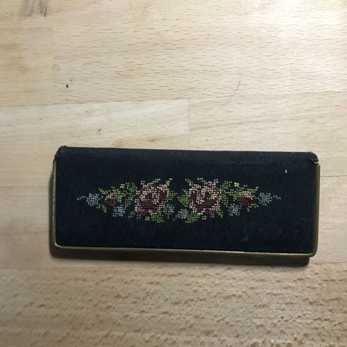 Vintage case for comb and lipstick with mirror like new