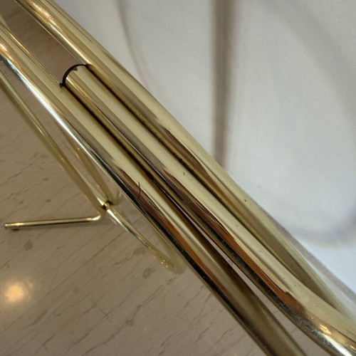 Vintage gold bicycle stand metal decor