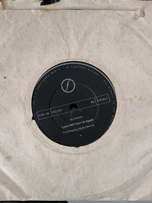 Σινγκλ Joy Division Love Will Tear Us Apart 7" σαν καινούργιο, rock