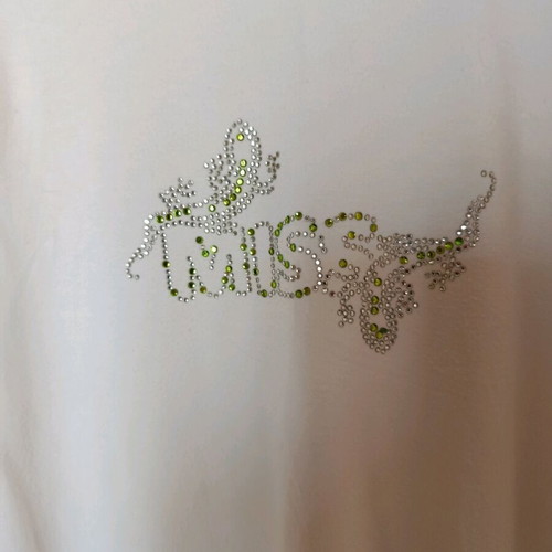 Helios sleeveless blouse S like new, white with rhinestones
