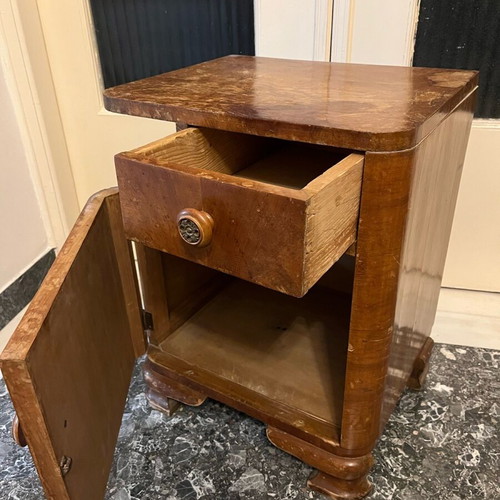 Art Deco nightstand used, antique from the 1930s