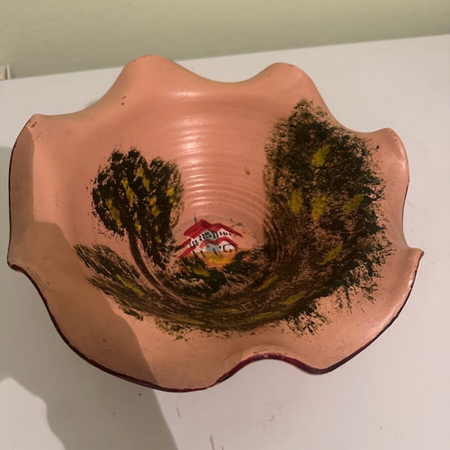 Ceramic vase large vintage like new, hand painted