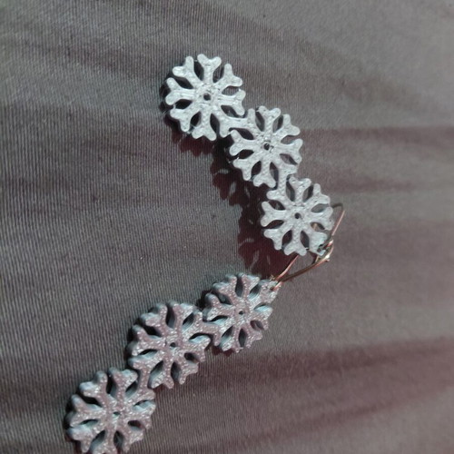 Handmade earrings like new, gray