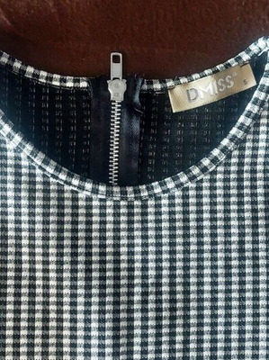 DMISS dress, black and white checkered, size Small