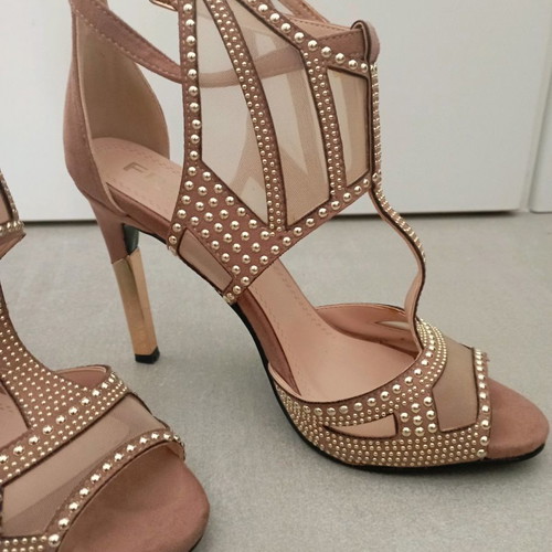 Formal sandals used, size 38, 10cm heel, Fred brand