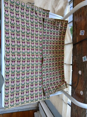 Vintage table linen set of 3 pieces, like new, jacquard weave
