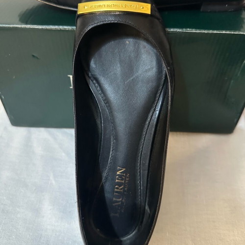 Ralph Lauren leather ballet flats like new, size 37, black