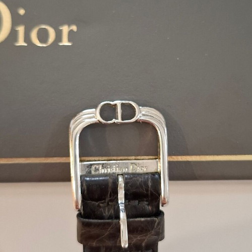 Christian Dior women's watch used, silver and black