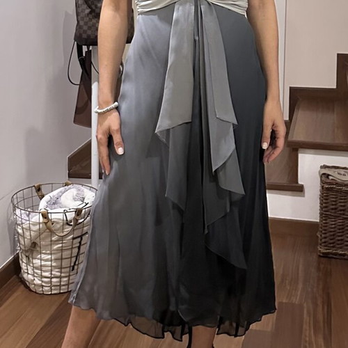 BCBG Max Azria Silk Ombré Maxi Cocktail Dress like new with carrying case