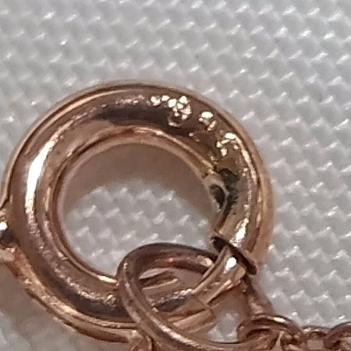 Silver 925 necklace rose gold plated with black crystals new
