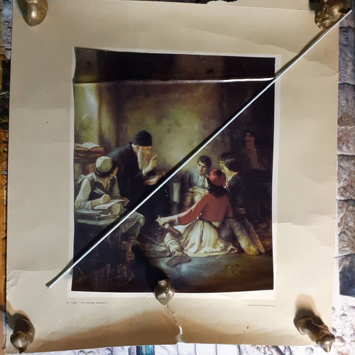 Vintage poster set of 3 used, original calendar prints