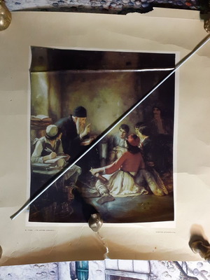 Vintage poster set of 3 used, original calendar prints