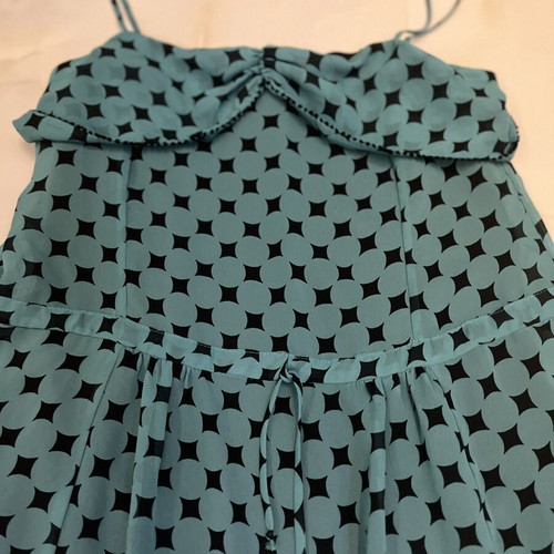 Fornarina dress green with black polka dots, size Small, like new