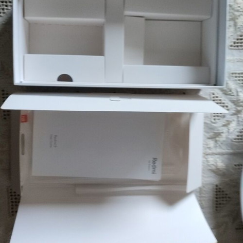Redmi Note 9 box with manuals