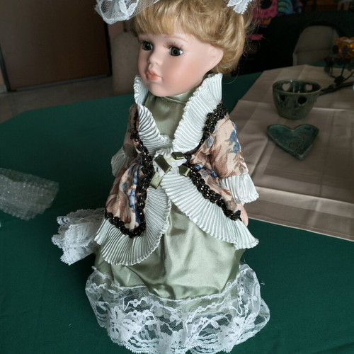 Vintage porcelain doll new in packaging