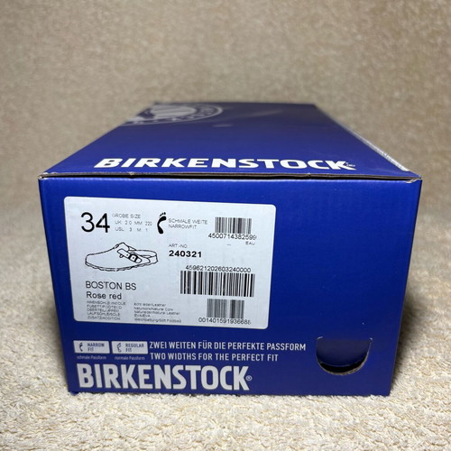 Birkenstock Boston Pink Suede Soft Footbed Clogs New EU 34