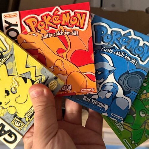 Pokémon square coasters 3d printed, new, gameboy cartridges