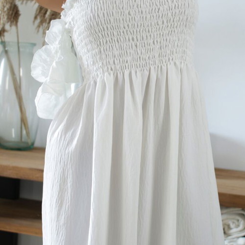 Off Shoulder Dress White New, Size S