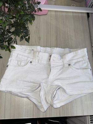 Stradivarius white low waist jean like new, size S