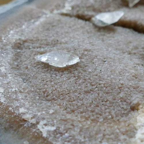 Large calcite geode from Isle of Wight, 1.39 kg, fluorescent under UV light