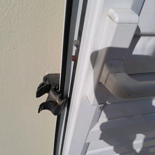 Balcony door like new 225×130 with glass and shutters