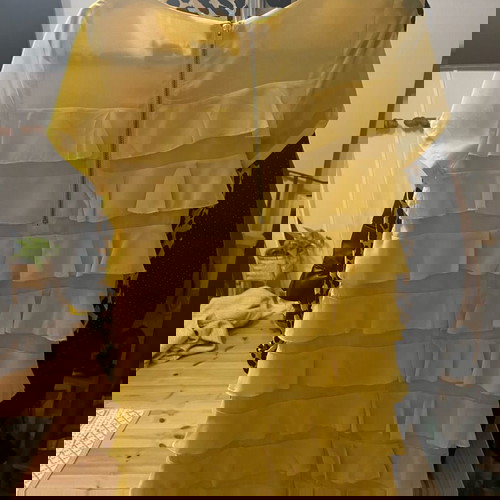 Φόρεμα με βολάν H&M μεταχειρισμένο, κίτρινο