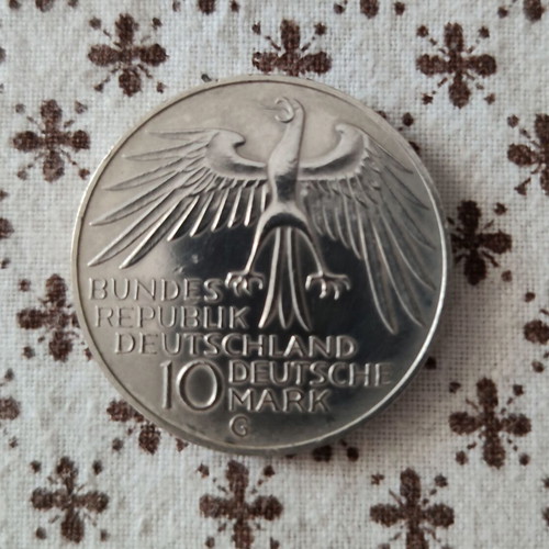 Silver coin 10 mark Germany Olympic Games 1972 like new