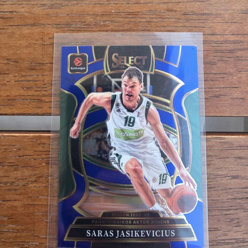 Saras Jasikevicius Panathinaikos Select blue Prizm basketball card