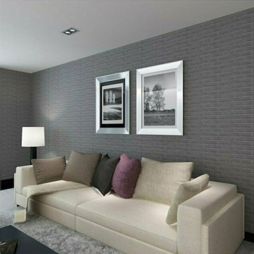 3D wall stickers gray set of 10 pieces 75x70cm