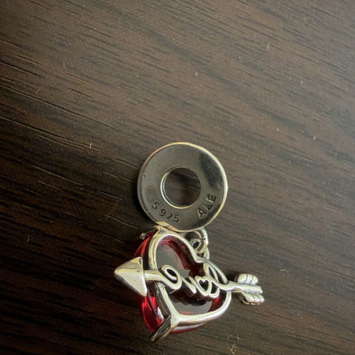 Pandora symbol red heart love charm like new