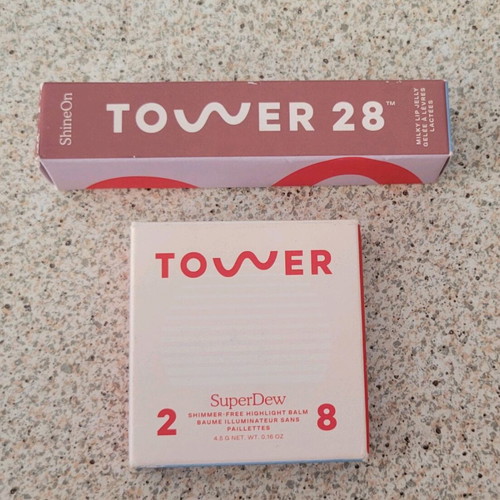 Tower 28 Lip Jelly and SuperDew Balm like new