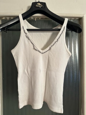 Vintage y2k top white used, size M