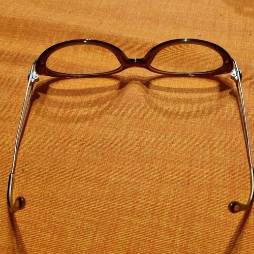 Bvlgari women's eyeglass frame like new, brown orange