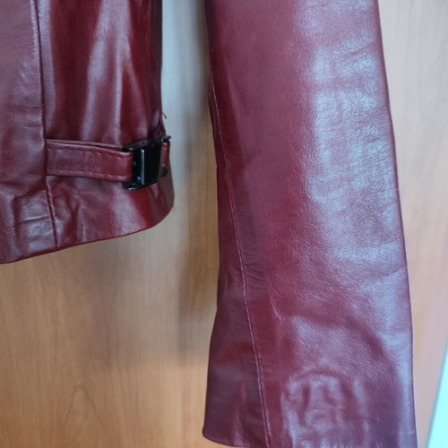 Arma women's leather jacket burgundy like new, size S