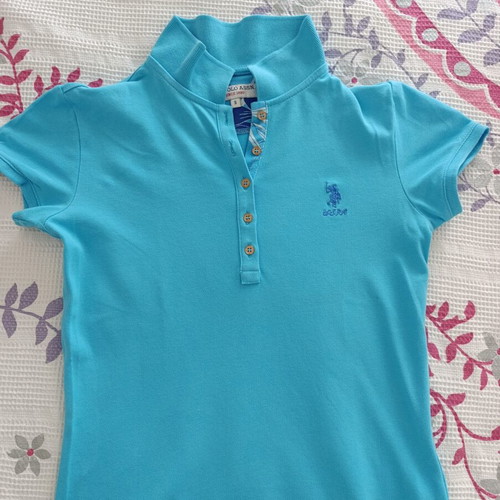 U.S. Polo Assn. Women's Polo Shirt Small turquoise like new
