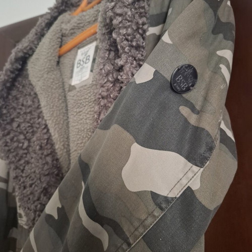 BSB military green parka jacket, size S