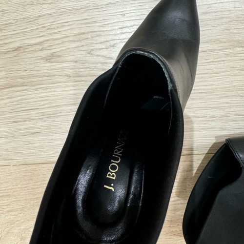 J.Bournazos leather boot like new, black, 10cm heel, size 37