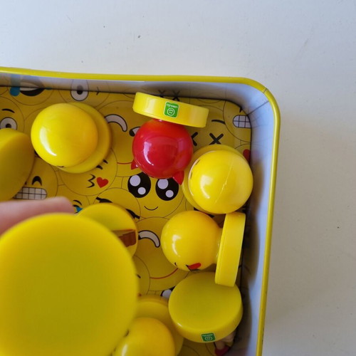 Emoji stamps set of 12 with metal storage box