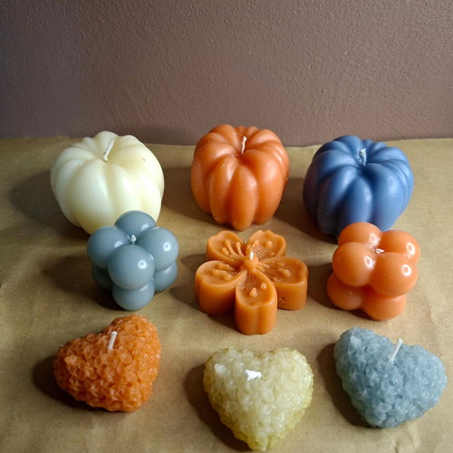 Harvest & Sea Set of 9 Handmade Decorative Candles New