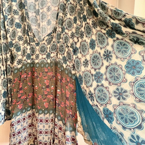 Nolita Boho Mini Dress with Batwing Sleeves like new
