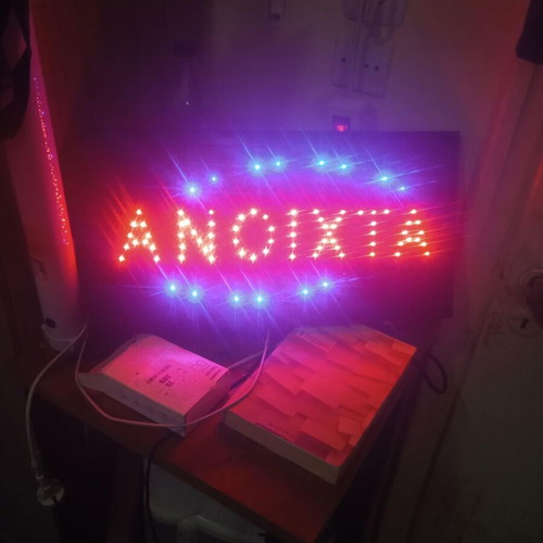 LED sign open like new, visibility 150 meters, 50x30 cm