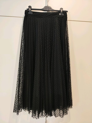 Φούστα πουά μαύρη Pink Woman σαν καινούργια, μέγεθος M-L