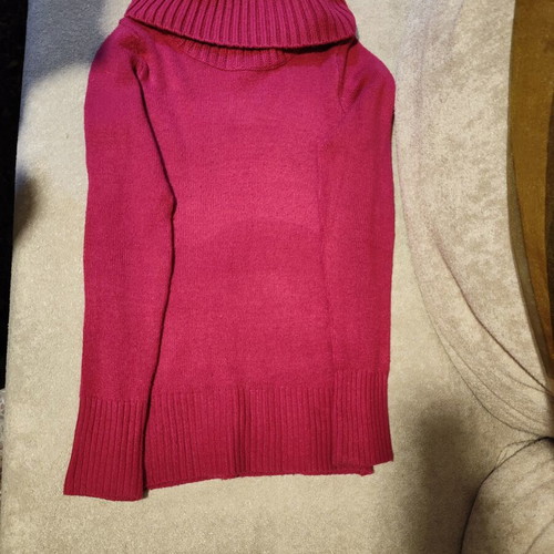 Tally Weijl turtleneck sweater used, pink, size S