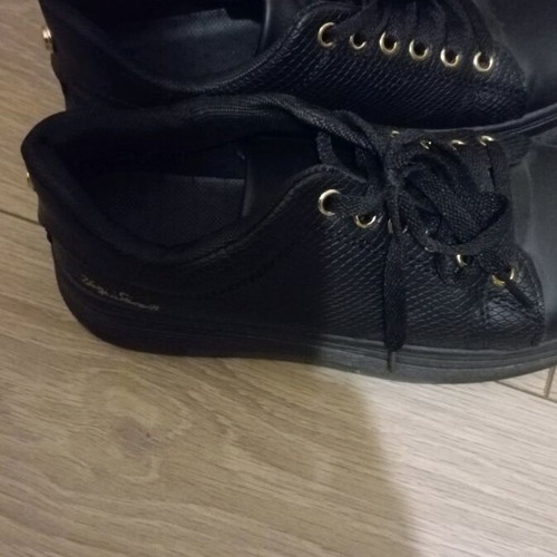 Sneakers women's size 38 black used, slightly worn